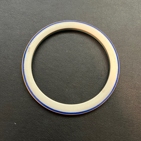 Vintage Plastic Bracelet, Black, White, Multicolor, Thin, Retro, Boho - Picture 2 of 9